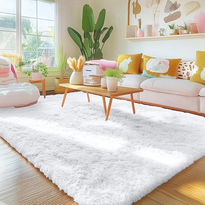 OLANLY 5x6 Area Rugs for Living Room Bedroom, Machine Washable Soft Fluffy - Image 3