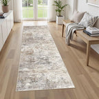 UERMEI 3X8 Washable Runner Rug for Hallway: Soft Neutral Modern Abstract Area - Image 6