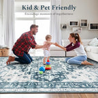 Rugflix 9x12 Area Rug for Living Room, Machine Washable Area Rugs - Image 9