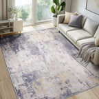 Washable Area Rugs 9'x12' Non-Slip Modern Abstract Soft - Image 8