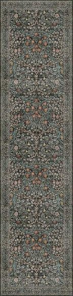 Hazo Haus Washable Dark Green 2x10 Runner Rug - Image 7