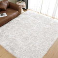 Goolela White Sheepskin Area Rug 8x10 Fluffy Fuzzy Furry Shag Rug by Goolela