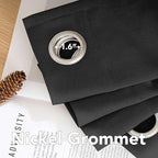 H.VERSAILTEX Living Room Linen Curtains Home Decorative Nickel Grommet Curtains - Image 5