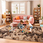 Pionblank Super Fluffy Brown Rug - Image 3
