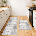 IOHOUZE Abstract Area Rugs and Runners Sets 2x3 and 2x5 Ft, Washable Entryway - Image 2