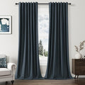 Guken 100% Blackout Linen Curtains 120 Inch Length 2 Panels Set by Guken
