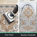 HEBE Hallway Runner Rug 2'x8' Washable Vintage Distressed Area Rugs Non Slip - Image 6