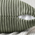 MIULEE Light Olive Green Decorative Throw Pillow Covers 18x18 Inch - Image 3