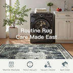 Lofus 5x7 Washable Area Rug, Vintage Floral Rugs - Image 7