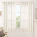 LAMIT Light Filtering Linen Curtains 63 inches Long by LAMIT