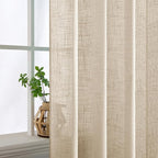 MIULEE Light Taupe Linen Curtains 90 Inch Long 2 Panels - Image 5