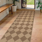 Lahome Checkered Easy Runner Rug, 2x8 Carpet Runners by Lahome