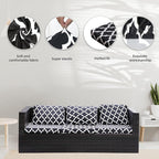8Pcs Stretch Patio Cushion Covers, Outdoor Couch Covers Replacement, Outdoor - Image 3