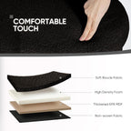 B FSOBEIIALEO 43.3" Sherpa Ottoman with Storage for Living Room, Black