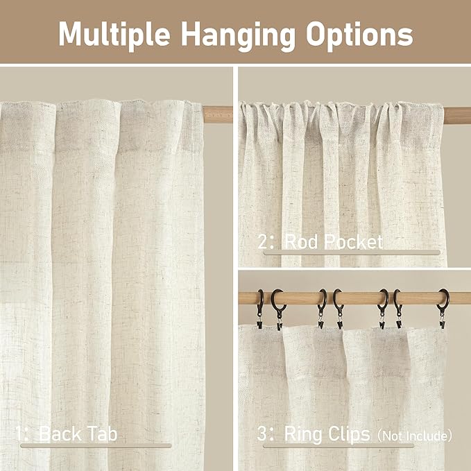 LAMIT Natural Linen Blended Curtains - Image 2