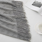 BOURINA Greyish Throw Blanket 50x60 Inches Throw Textured Solid Soft Sofa Couch - Image 5