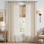 jinchan Evelyn Embroidered Linen Curtains - Image 2