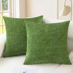 CaliTime Throw Pillow Covers Decorative 18 X 18 Inches Pack of 2 Cozy Chenille by CaliTime