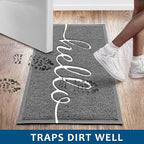 EARTHALL Door Mat Outside Inside Hello Doormat, Durable Floor Mat Non Slip Mat - Image 4