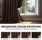 Deconovo Blackout Curtains, Thermal Insulated, W52 x L108 2 Panels, Back Tab - Image 6