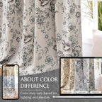 jinchan Blackout Floral Curtains - Image 8