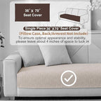 Soft Waterproof Chenille Cover Washable, Non Slip Sectional Sofa Covers - Image 2