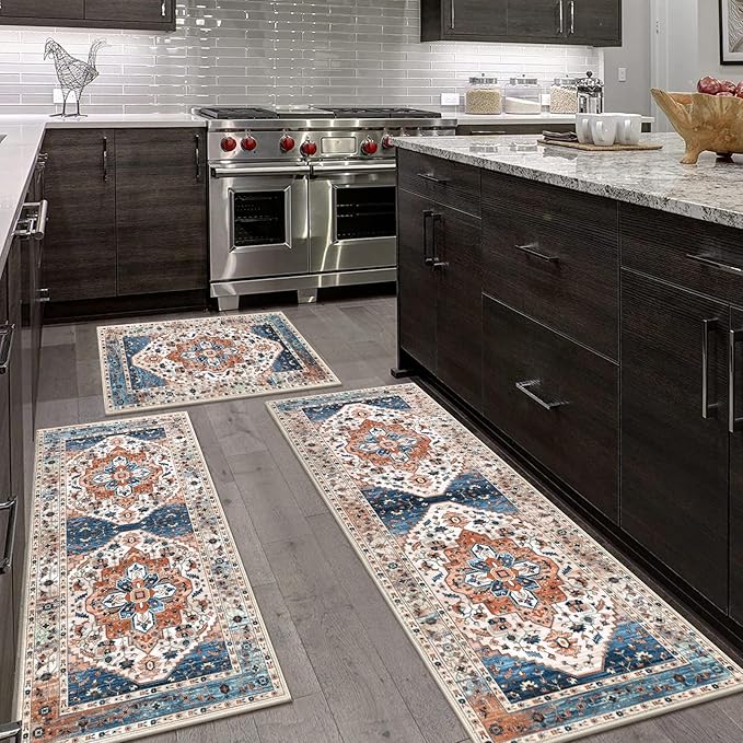 HEBE Boho Kitchen Rug Sets 3 Piece - Image 9