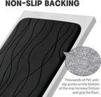 YIHOUSE Bathroom Rugs Set 3 Piece, Memory Foam Bath Mat Black