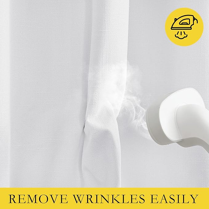 NICETOWN 100% Absolutely Blackout Linen Curtains - Image 7