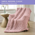 Bigacogo Chunky Knit Throw Blanket - Image 3