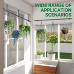 Hanging Planters Rod – Plant Hanger Indoor for Window Ceiling, Hanging Plant Shelf for Wall Planter House Plants, Plant Shelves Metal Holder Bar 31.5In Black (Pots, plants, chains not included)
