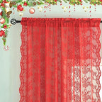 YJ YANJUN Vintage Lace Curtains 90 Inches Long 2 Panels - Image 3