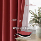Guken 100% Blackout Linen Curtains 63 Inch Length 2 Panels Set - Image 3