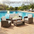 hyha 14Pcs Patio Cushion Covers, Stretch Outdoor Couch Cushion Covers - Image 6