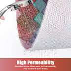 Shower Mat Non-Slip, 24x 24 Inch Square, Soft Comfort Bath Mats with Drainage Holes, PVC Loofah Massage Shower Floor Mat for Shower, Bathroom, Wet Areas, Quick Drying
