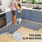 hicorfe Kitchen Runner Rug,20"x48"+20"x32" Kitchen Set,Non-Slip Kitchen Mat
