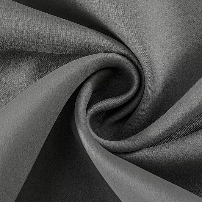 Joydeco Light Grey Custom Solid Single Blackout Curtain - Image 3