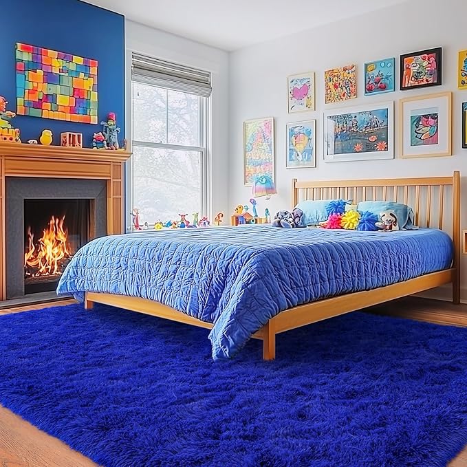Rugs for Living Room 6x9, Soft Shaggy Modern Shag Area Rug for Bedroom - Image 3