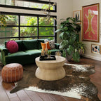 AROGAN Premium Faux Cowhide Rug 4.6 x 5.2 Feet, Sturdy and Large Size Cow Print - Image 6