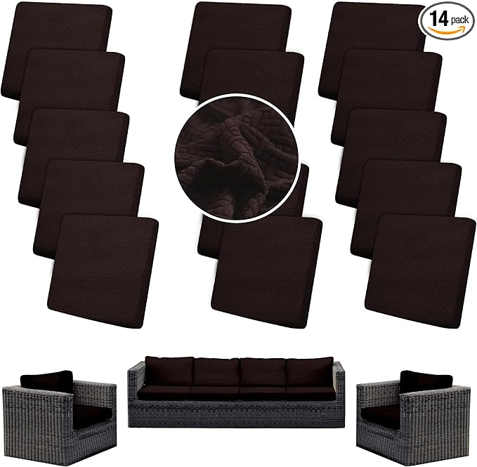 Outdoor Cushion Covers Set, Replacement by SUKAIKEQA