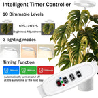 Grow Light for Indoor Plants, 6.3" Full Spectrum LED Plant Grow Light, 11.8-63in Height Adjustable Growing Lamp with Auto Timer 3H/9H/12H, 10 Dimmable Levels (White 1 Pack)