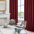 Deconovo Blackout Curtains, Thermal Insulated, W42 x L72 2 Panels, Back Tab - Image 4