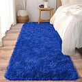 Soft Runner Rugs for Bedroom Hallways, 2x6 Royal Blue Fluffy Shag Throw Area by Ailyei