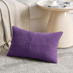 Fancy Homi 2 Packs Purple Lumbar Decorative Throw Pillow Covers 16x26 Inch - Image 2