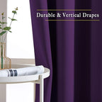 NICETOWN Royal Purple Room Darkening Curtain Panels - Image 5