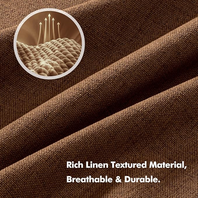 MIULEE 100% Blackout Linen Curtains - Image 3