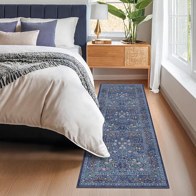 Hazo Haus Non Slip 2x6 Dark Blue Kitchen Runner Rug - Image 6