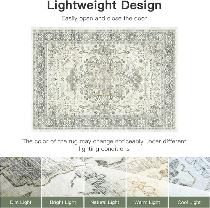 Lofus 3x5 Area Rugs for Entryway, Machine Washable Small Living Room Area Rug - Image 8