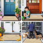 Smiry Front Door Mat Outside Entrance, Heavy Duty Sturdy Natural Rubber Doormat - Image 7