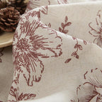 jinchan Linen Blend Curtain Floral Curtains - Image 7